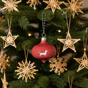 Christbaumkugel Drop Lieblingshund Ruby Red