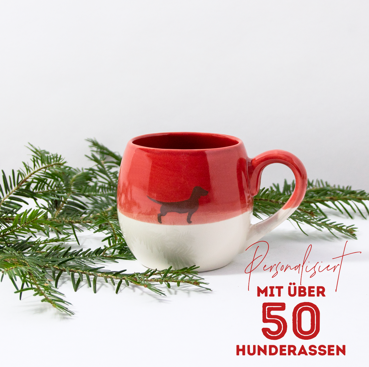 Tasse Lieblingshund Weihnachts-Edition Ruby Red