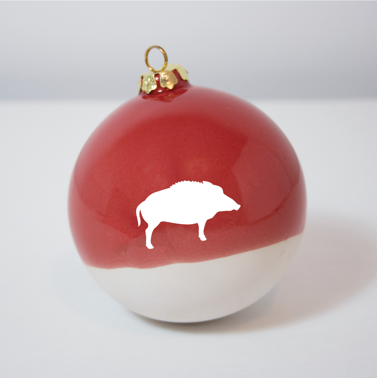 Große Christbaumkugel Sau Ruby Red