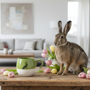 Tasse Hase Olive