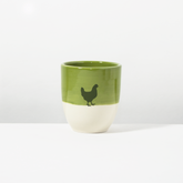 Becher Henne Olive