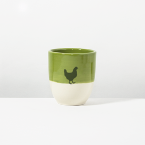 Becher Henne Olive