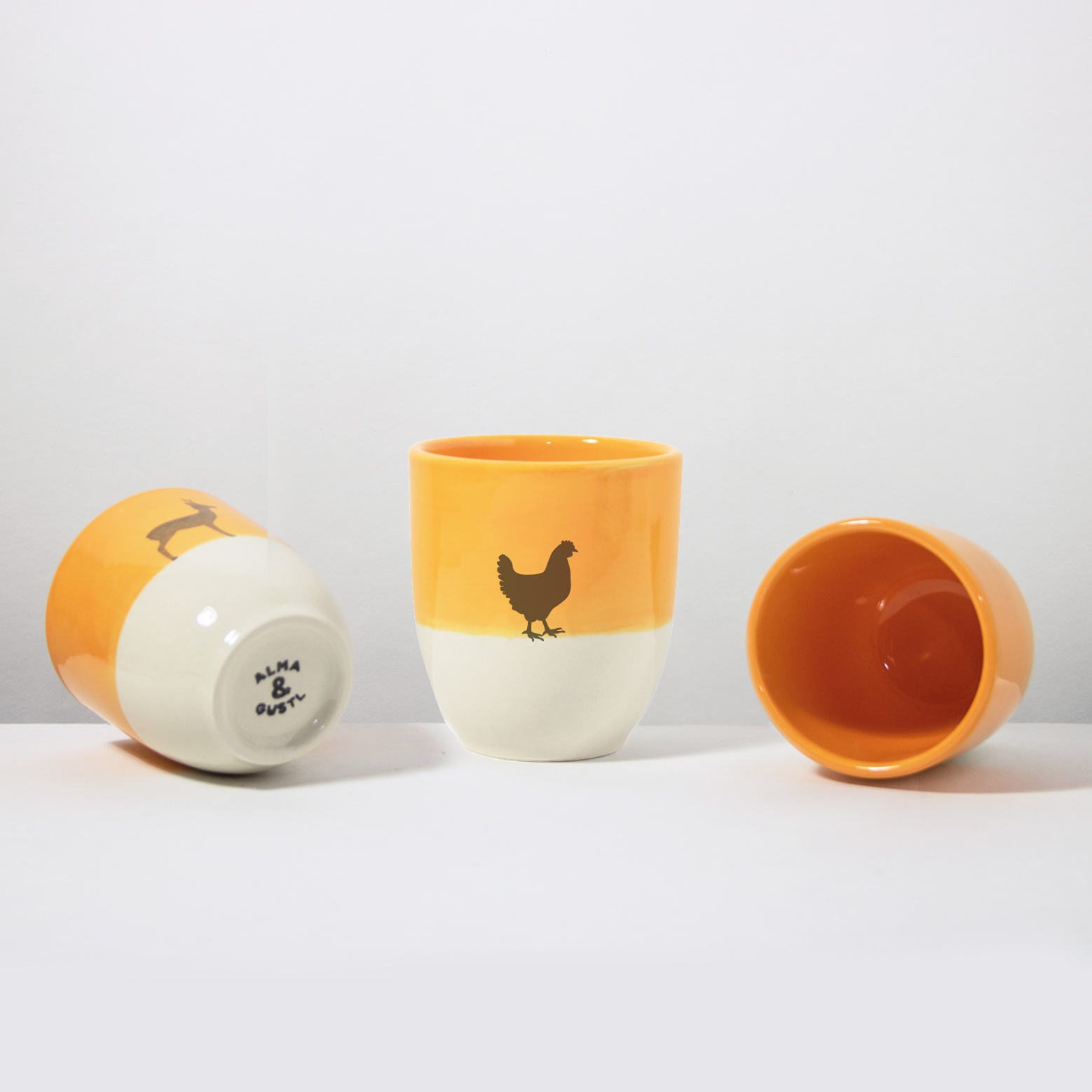 Becher Henne Light Orange