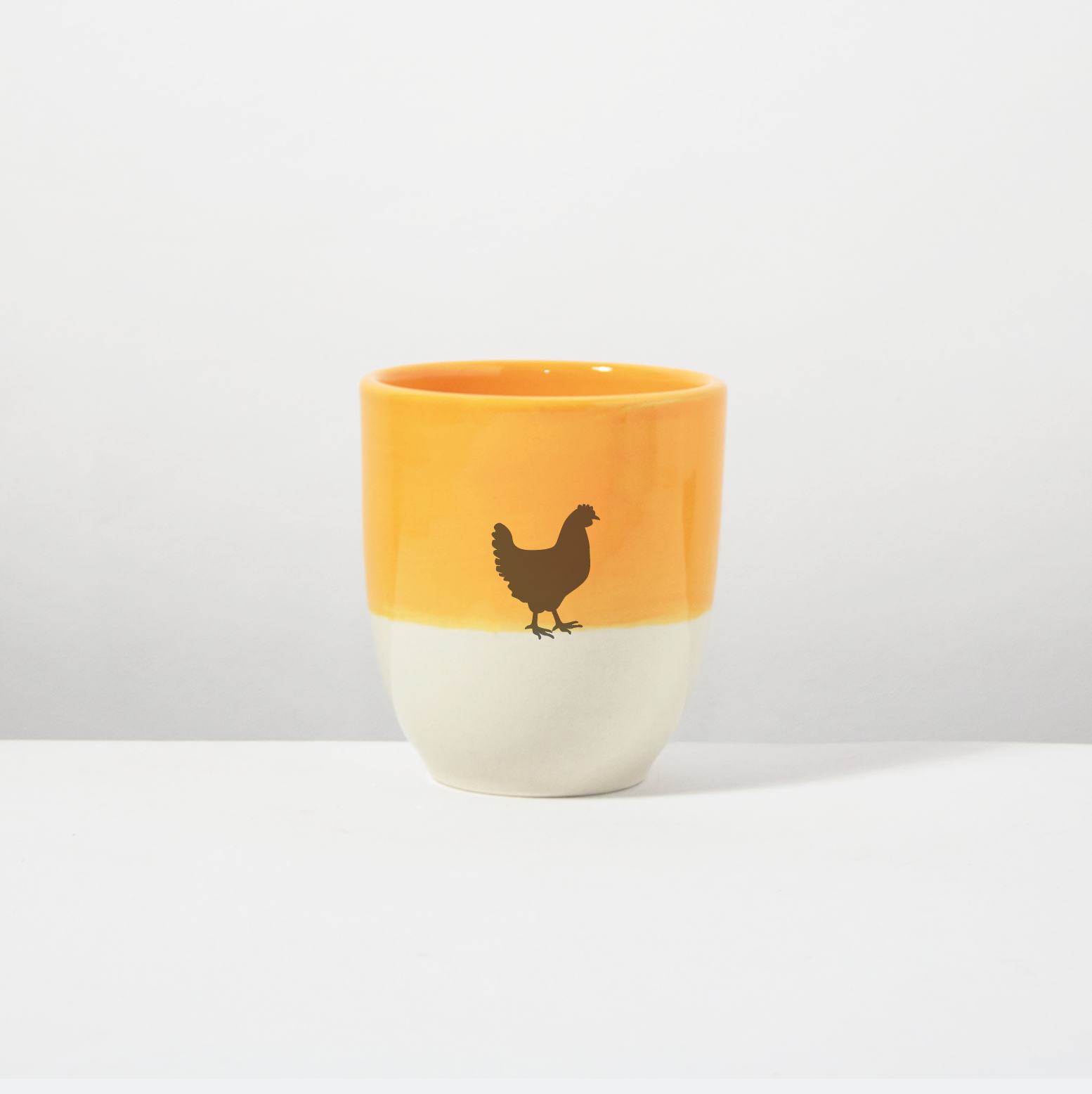Becher Henne Light Orange