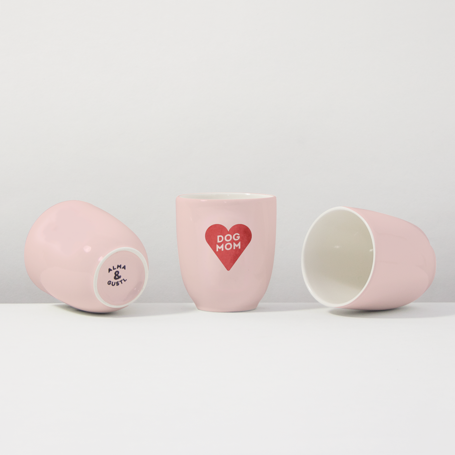 Becher DOG MOM Rose Heart