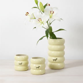 Bubble Vase Dackel Lime