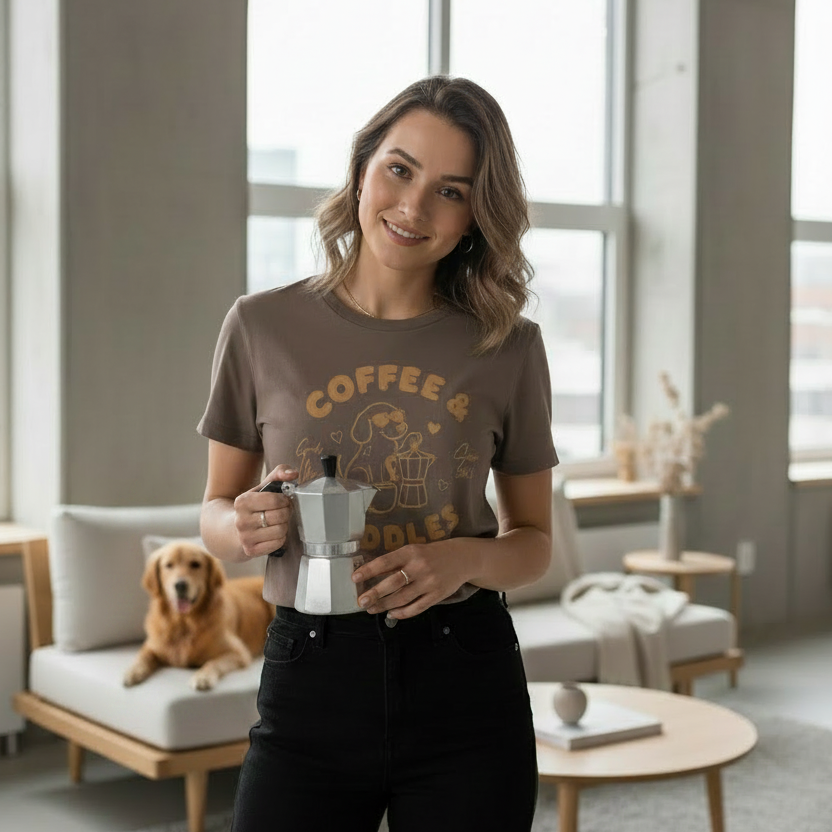 Organic T-Shirt: Coffee & Cuddles