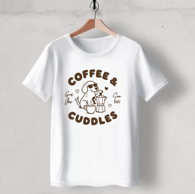 Organic T-Shirt: Coffee & Cuddles