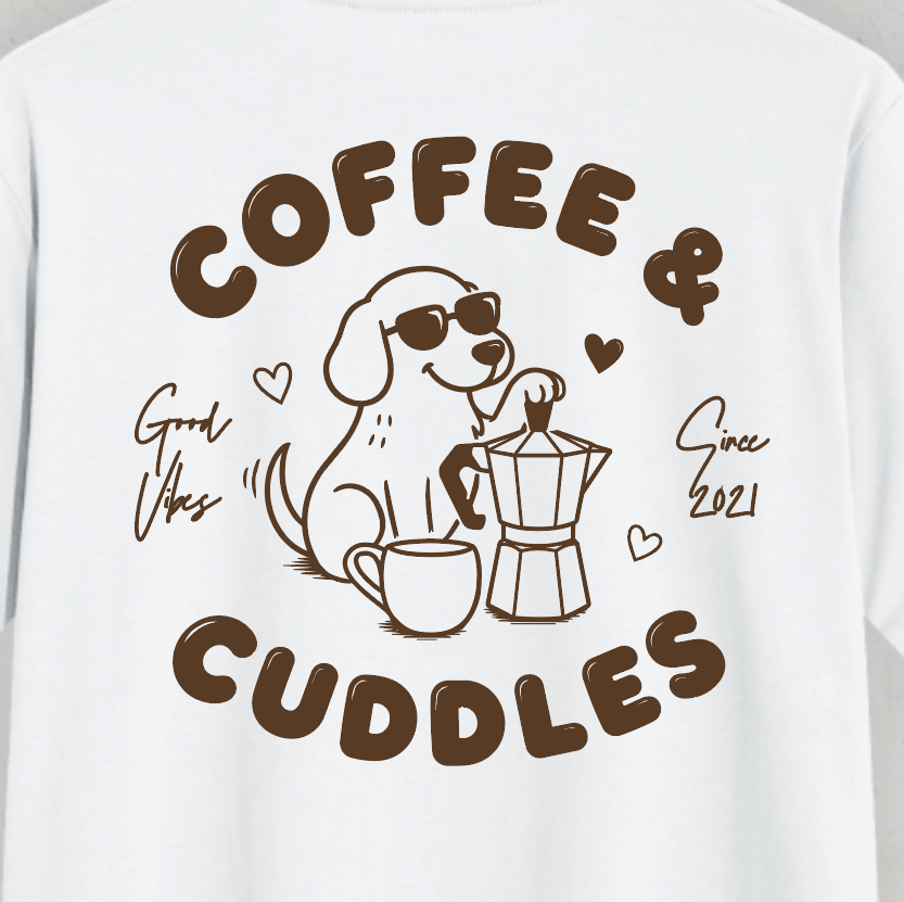 Organic T-Shirt: Coffee & Cuddles