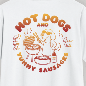 Organic T-Shirt: Hot Dogs and Yummy Sausages