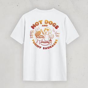 Organic T-Shirt: Hot Dogs and Yummy Sausages