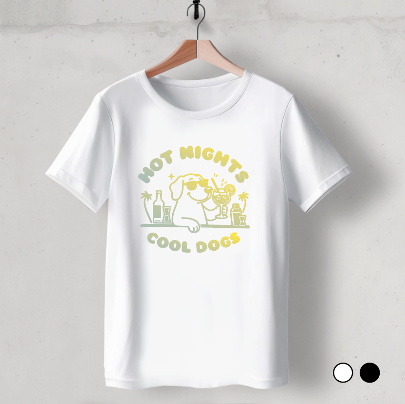 Organic T-Shirt: Hot Nights and Cool Dogs