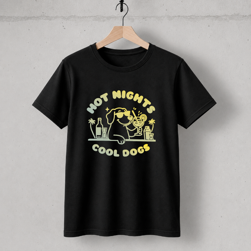 Organic T-Shirt: Hot Nights and Cool Dogs