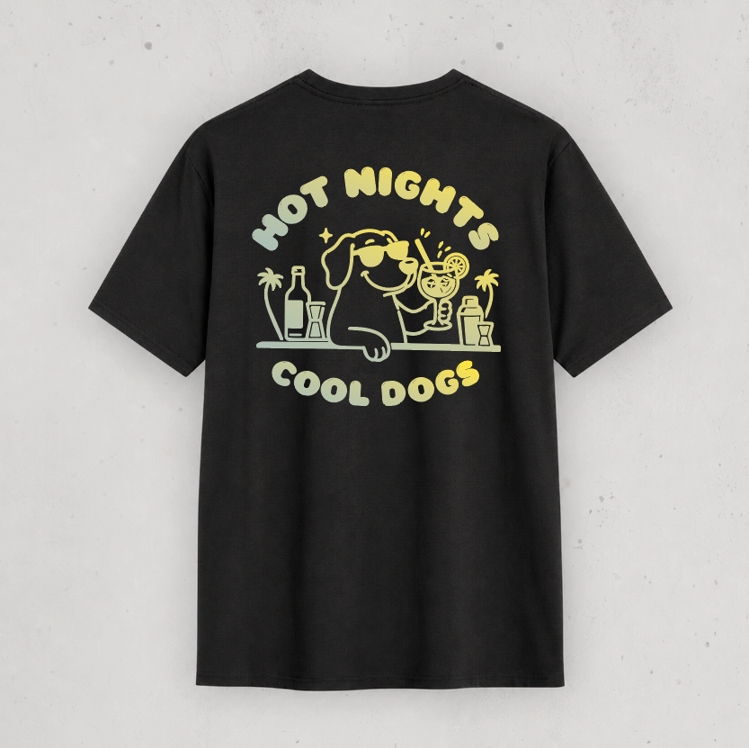 Organic T-Shirt: Hot Nights and Cool Dogs
