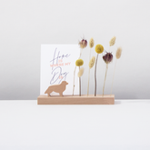 Floral greeting favorite dog