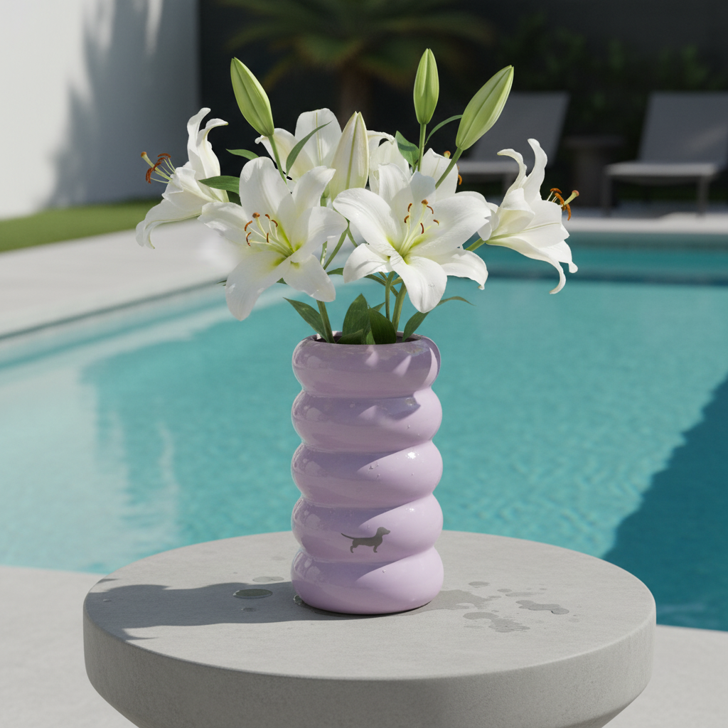 Bubble Vase Dackel Lavender