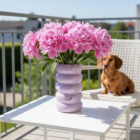 Bubble Vase Dackel Lavender