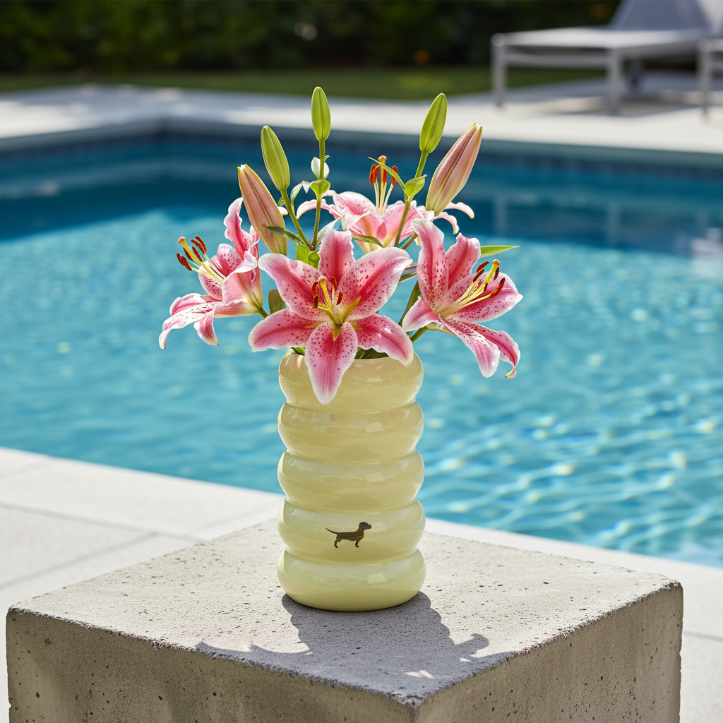 Bubble Vase Dackel Lime