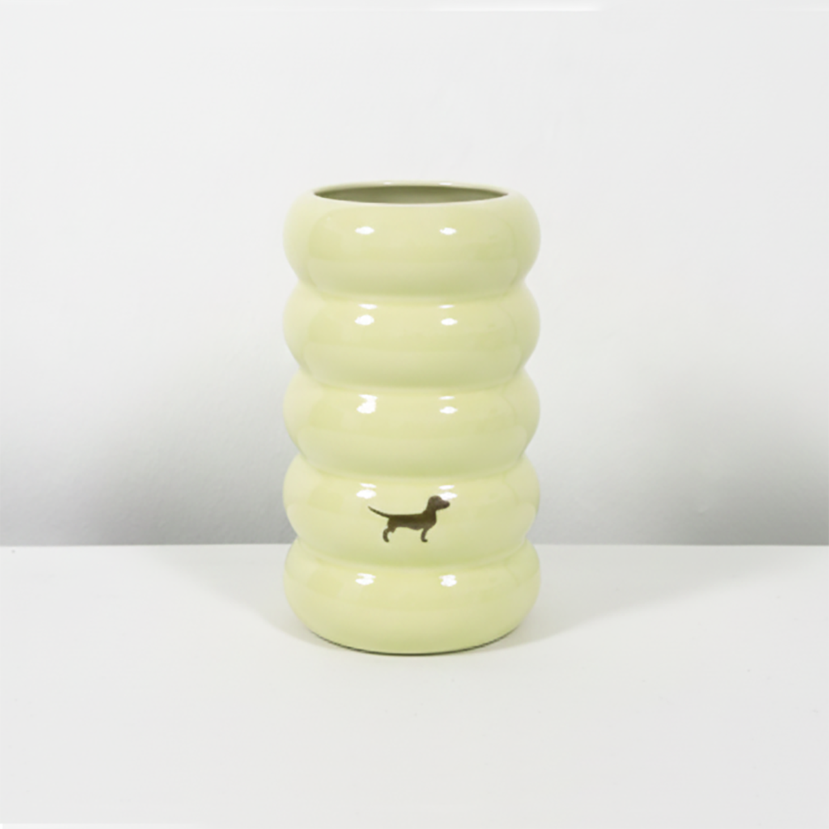 Bubble Vase Dackel Lime