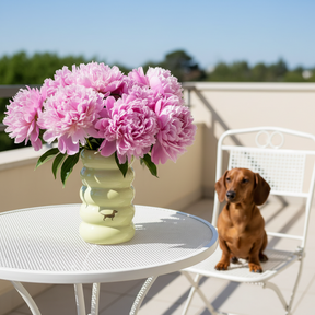 Bubble Vase Dackel Lime