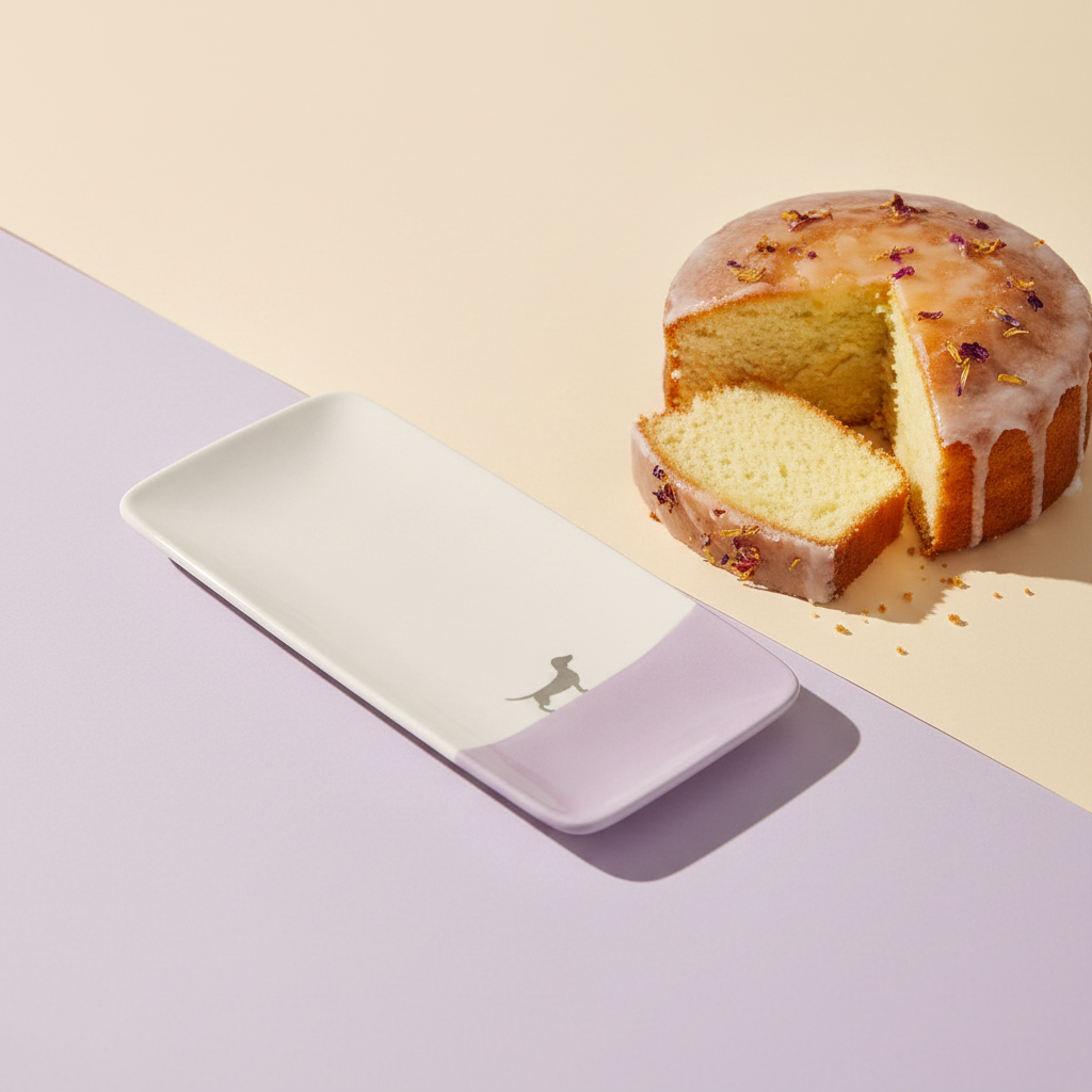 Kuchenplatte Lieblingshund Lavender