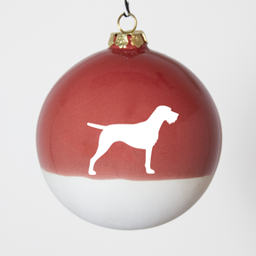 Christmas tree bauble dachshund sand large