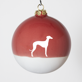 Christmas tree bauble dachshund sand large