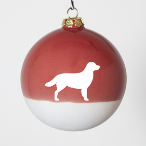 Christmas tree bauble dachshund sand large