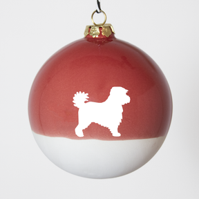 Christmas tree bauble dachshund sand large