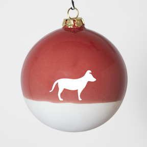Christmas tree bauble dachshund sand large