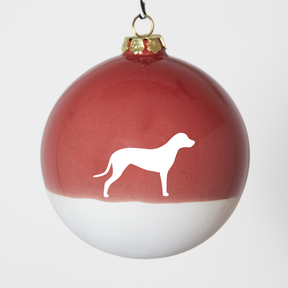 Christmas tree bauble dachshund sand large