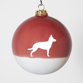 Christmas tree bauble dachshund sand large