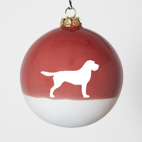 Christmas tree bauble dachshund sand large
