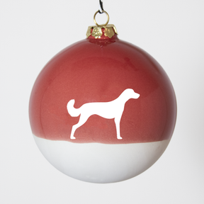 Christmas tree bauble dachshund sand large