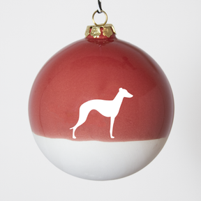 Christmas tree bauble dachshund sand large