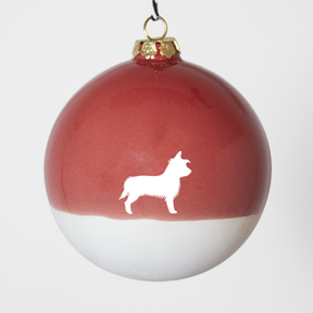 Christmas tree bauble dachshund sand large
