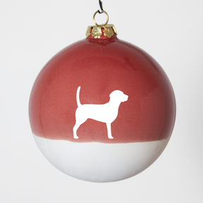 Christmas tree bauble dachshund sand large