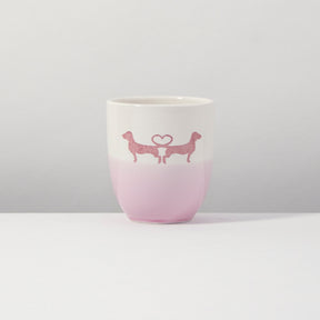 Becher Dackelliebe Rose