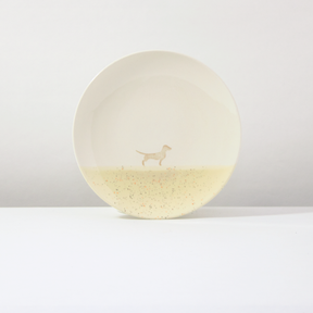 Teller Lieblingshund Sand