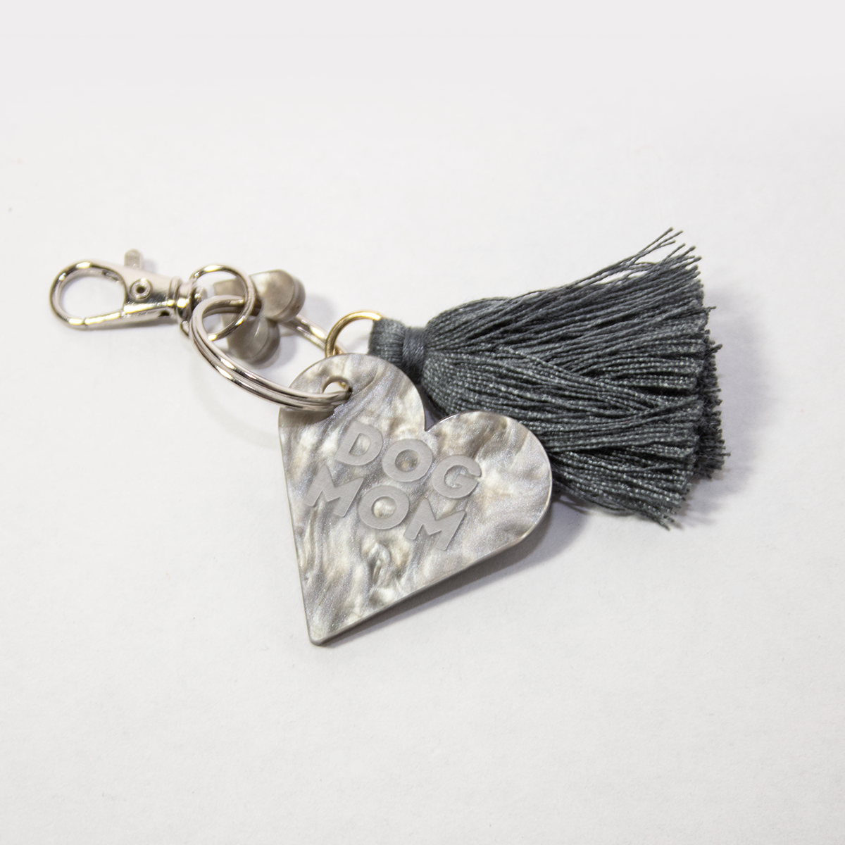 DOG MOM Schlüssel- & Taschenanhänger Silver
