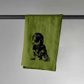 Geschirrtuch Dackel Boss Gustl Olive