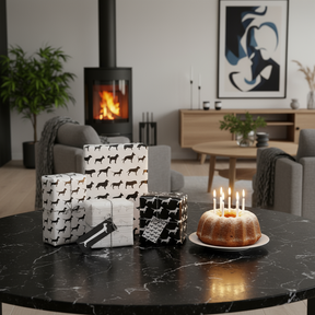 Geschenkpapier Feindackel Snow 5er Set