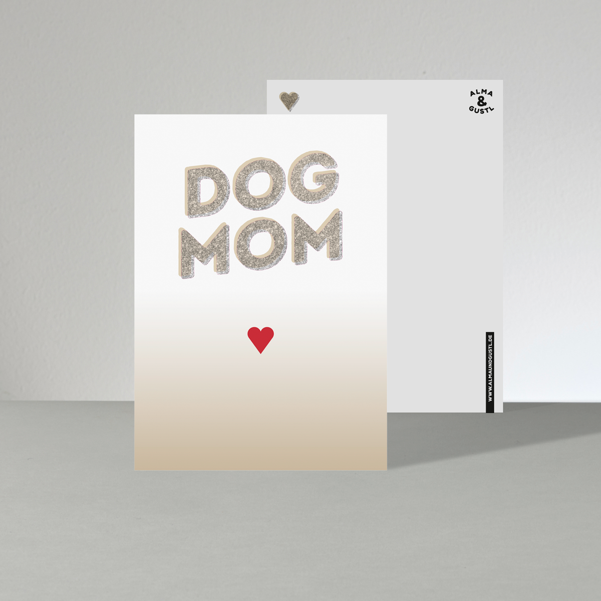 Glitzerkarte Dog Mom