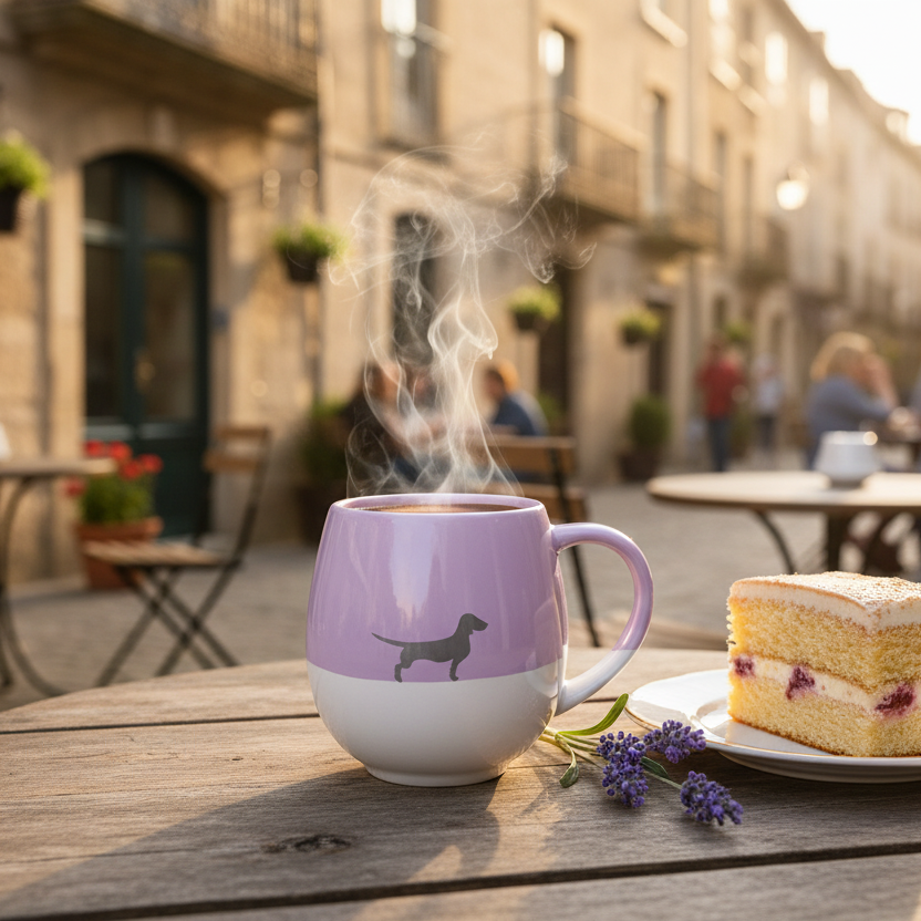 LIMITED EDITION: Große Tasse Lieblingshund Lavender