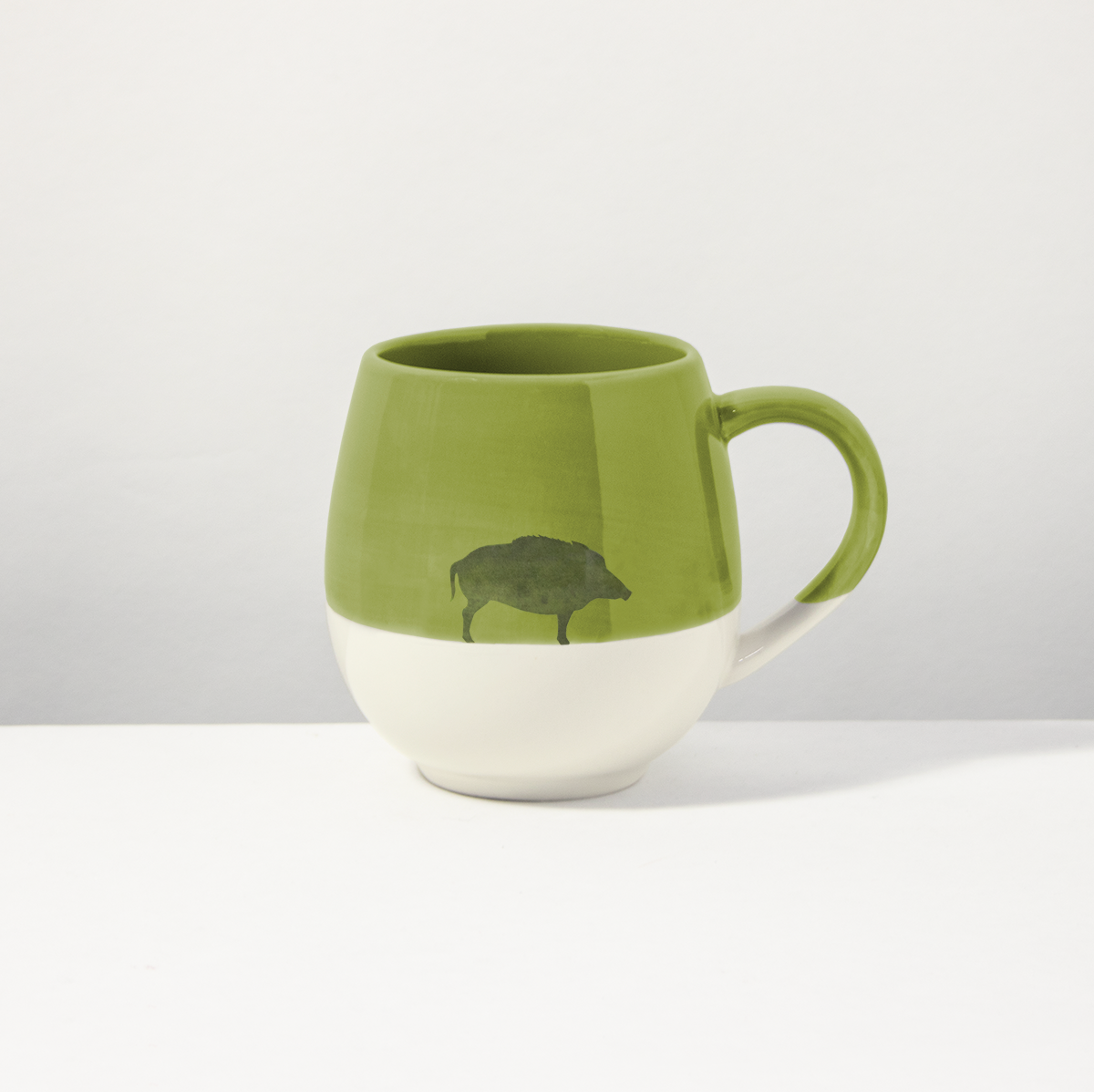 Große Tasse Wildsau Olive