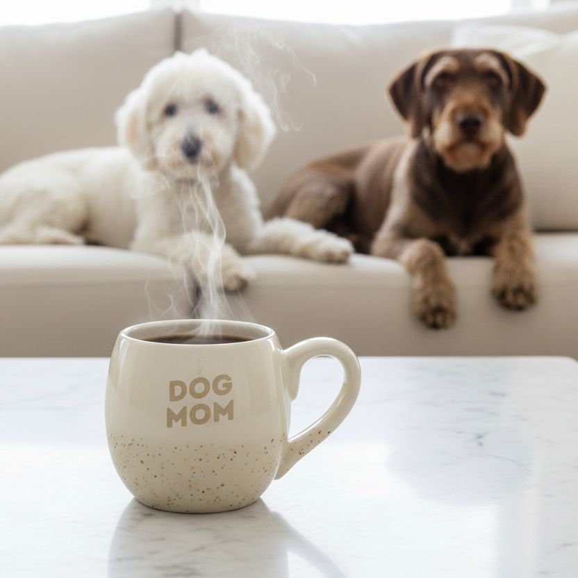 Tasse DOG MOM Sand