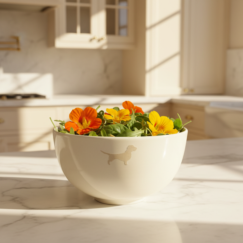 LIMITED EDITION: Salatschüssel  Lieblingshund Sand