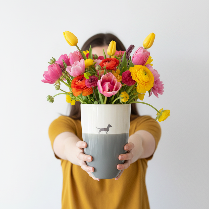 LIMITED EDITION: Vase 22 Lieblingshund Dusty