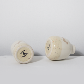 Vasenduo Dackel 2er-Set Sand