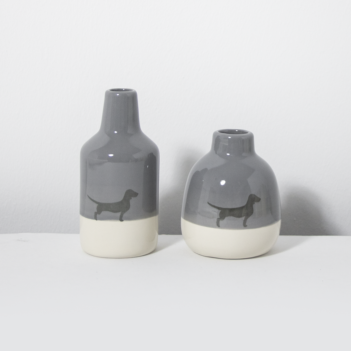 Vasenduo Dackel 2er-Set Dusty